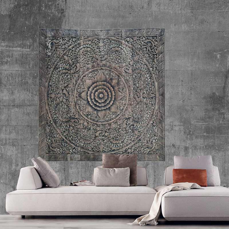 Mandala Schnitzerei aus Thailand
